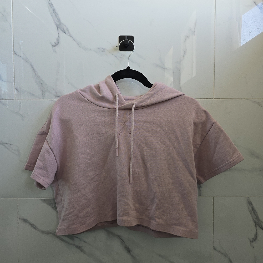 Gymshark Light Pink Cropped Hoodie - Picture 2 of 3